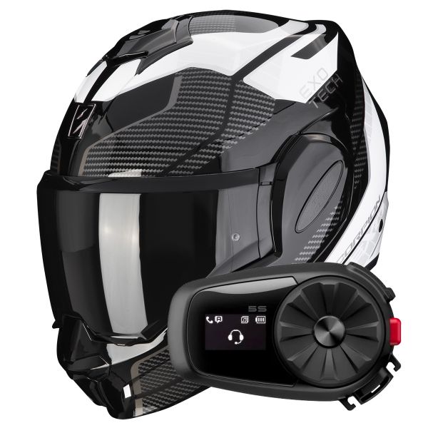 Pack Casque + Kit bluetooth et Scorpion Exo Tech Evo Animo