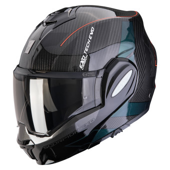 Casque Modulable Scorpion Exo Tech Evo Carbon CAD Black Green