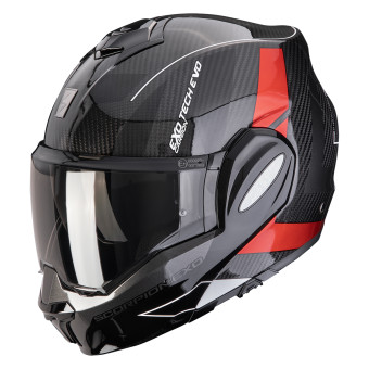 Casque Modulable Scorpion Exo Tech Evo Carbon CAD Black Red