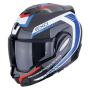 Casque Modulable Scorpion Exo Tech Evo Carbon Cosy Black Blue Red