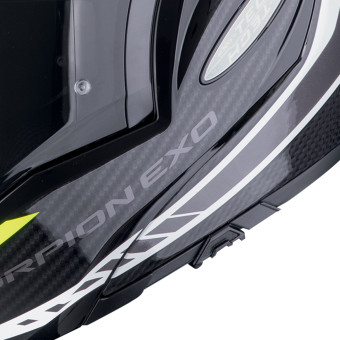 Scorpion Exo Tech Evo Carbon Cosy Black Yellow + Kit bluetooth Exo-Com Link-1C