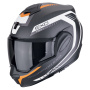 Casque Modulable Scorpion Exo Tech Evo Carbon Cosy Matt Black Orange