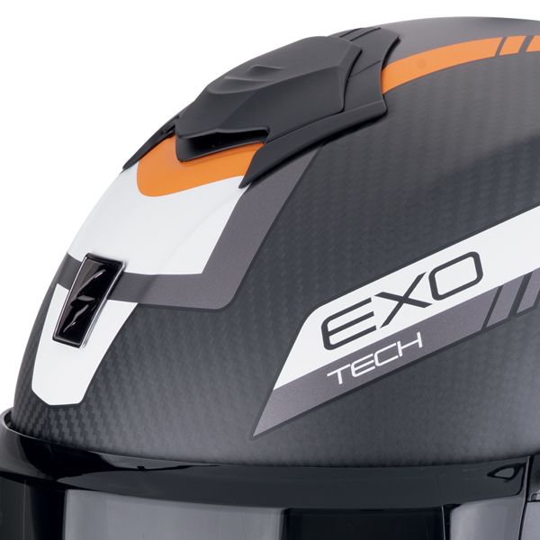 Scorpion Exo Tech Evo Carbon Cosy Matt Black Orange + Kit Bluetooth BT Mini