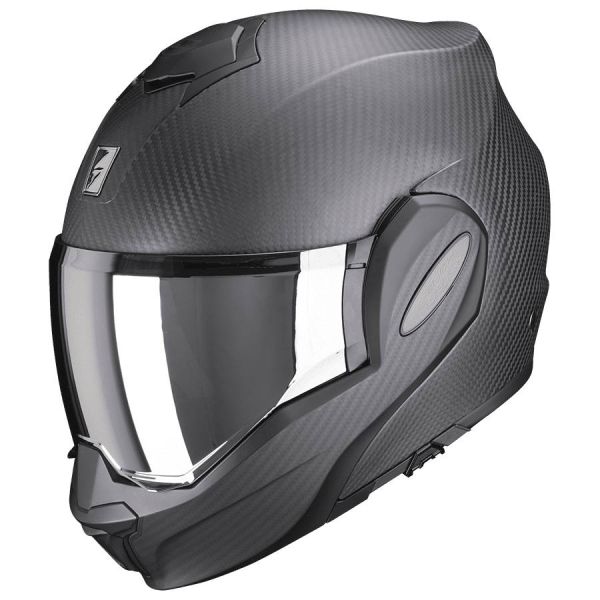 Casque Modulable Scorpion Exo Tech Evo Carbon Solid Matt Black
