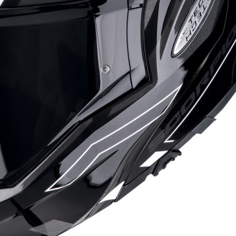 Scorpion Exo Tech Evo Conquer Black White + Kit bluetooth Exo-Com Link-1C