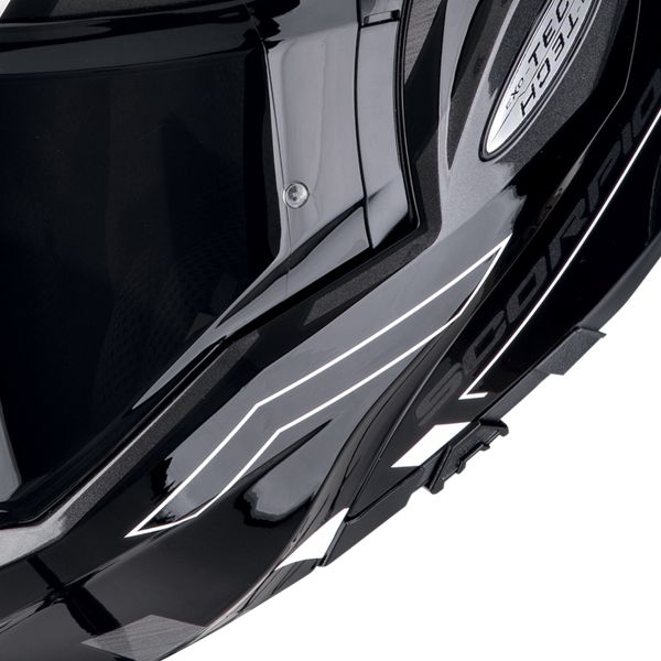 Scorpion Exo Tech Evo Conquer Black White + Kit bluetooth 5R Lite Solo