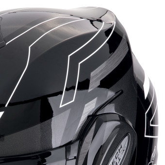 Scorpion Exo Tech Evo Conquer Black White + Kit bluetooth Exo-Com Link-1C