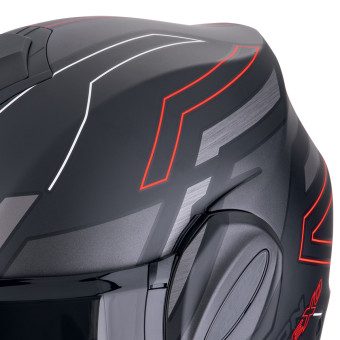 Scorpion Exo Tech Evo Conquer Matt Black Red + Kit bluetooth Exo-Com Link-1