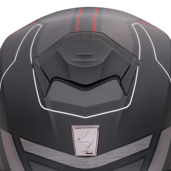 Scorpion Exo Tech Evo Conquer Matt Black Red + Kit bluetooth 5R Lite Solo