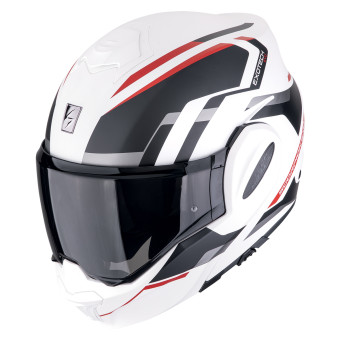 Casque Modulable Scorpion Exo Tech Evo Furio Matt White Black Red Casque Modulable Scorpion Exo Tech Evo Furio Matt White Black Red