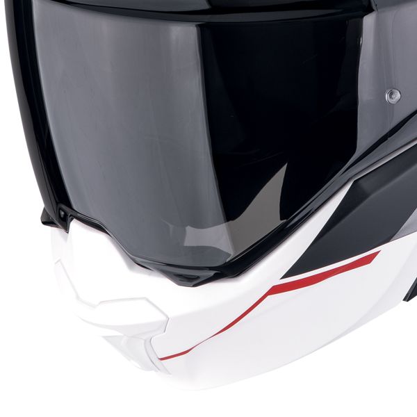 Scorpion Exo Tech Evo Furio Matt White Black Red + Kit bluetooth Exo-Com Link-1C