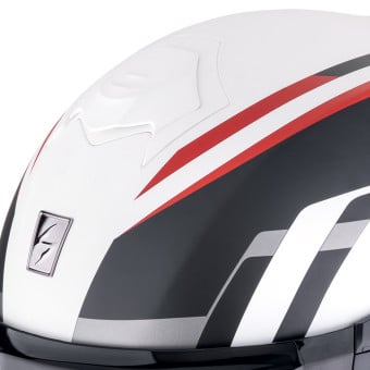 Scorpion Exo Tech Evo Furio Matt White Black Red + Kit bluetooth 5R Lite Solo