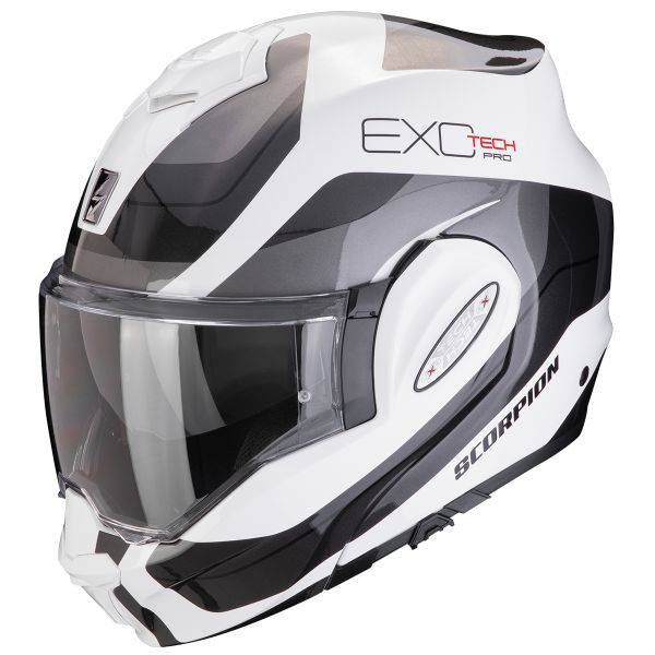 Casque Modulable Scorpion Exo Tech Evo Pro Commuta White Silver Casque Modulable Scorpion Exo Tech Evo Pro Commuta White Silver