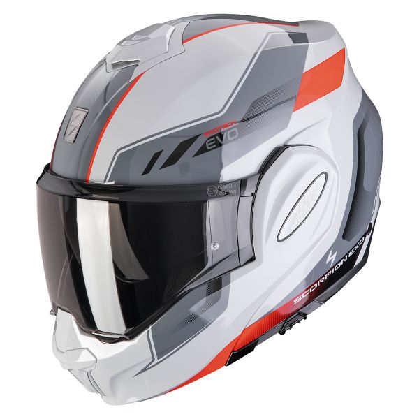 Casque Modulable Scorpion Exo Tech Evo Socius Grey Red Casque Modulable Scorpion Exo Tech Evo Socius Grey Red