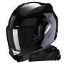 Casque Modulable Scorpion Exo Tech Evo Solid Black + Kit bluetooth Exo-Com Link-1C