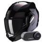 Casque Modulable Scorpion Exo Tech Evo Solid Black + Kit Bluetooth Lokui K30