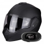 Casque Modulable Scorpion Exo Tech Evo Solid Matt Black + Kit bluetooth 5R Lite