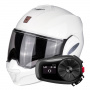 Casque Modulable Scorpion Exo Tech Evo Solid White + Kit Bluetooth 5S