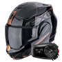 Casque Modulable Scorpion Exo Tech Evo Traveller Black Copper + Kit Bluetooth 5S Solo