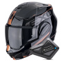 Casque Modulable Scorpion Exo Tech Evo Traveller Black Copper + Kit Bluetooth BT Mini