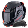 Casque Modulable Scorpion Exo Tech Evo Traveller Black Red + Kit bluetooth Exo-Com Link-1