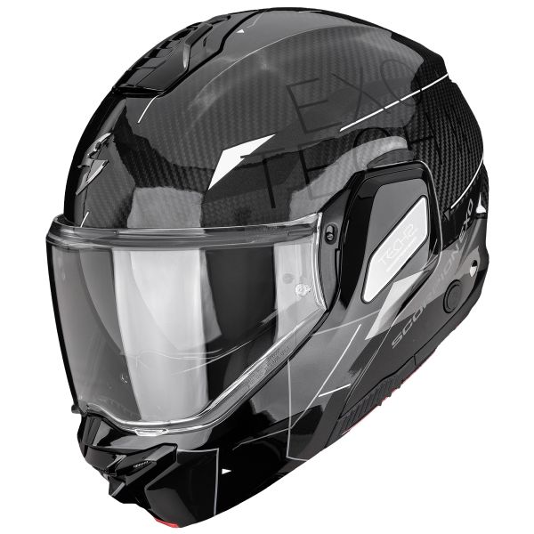 Casque Modulable Scorpion Exo-Tech II Carbon Viator Black Silver