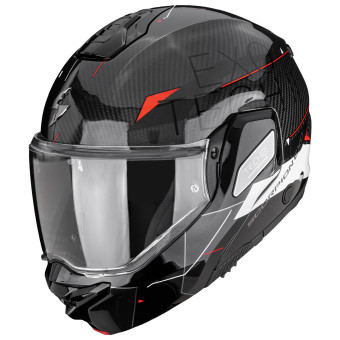 Casque Modulable Scorpion Exo-Tech II Carbon Viator Black White Red