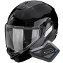 Casque Modulable Scorpion Exo-Tech II Solid Black + Kit Bluetooth BT Mini