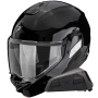 Casque Modulable Scorpion Exo-Tech II Solid Black + Kit bluetooth Exo-Com Link-1
