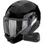 Casque Modulable Scorpion Exo-Tech II Solid Black + Kit Bluetooth Spirit