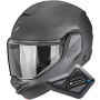 Casque Modulable Scorpion Exo-Tech II Solid Matt Anthracite + Kit Bluetooth BT Mini