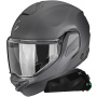 Casque Modulable Scorpion Exo-Tech II Solid Matt Anthracite + Kit bluetooth Exo-Com Link-1C