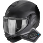 Casque Modulable Scorpion Exo-Tech II Solid Matt Black + Kit Bluetooth BT Mini