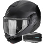 Casque Modulable Scorpion Exo-Tech II Solid Matt Black + Kit Bluetooth Vortex HD