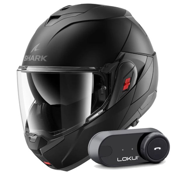 Casque Modulable Shark Oxo Blank Mat KMA + Kit Bluetooth Lokui K30 Casque Modulable Shark Oxo Blank Mat KMA + Kit Bluetooth Lokui K30