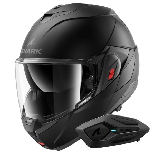 Casque Modulable Shark Oxo Blank Mat KMA + Kit Bluetooth Sena for Shark Casque Modulable Shark Oxo Blank Mat KMA + Kit Bluetooth Sena for Shark