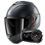 Casque Modulable Shark Oxo Dark Shadow Mat B16 + Kit Bluetooth 5S Solo