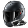 Casque Modulable Shark Oxo Dark Shadow Mat B16 + Kit Bluetooth Sena for Shark Mesh Solo