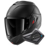Casque Modulable Shark Oxo Dark Shadow Mat KMA + Kit Bluetooth BT Mini