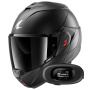 Casque Modulable Shark Oxo Dark Shadow Mat Titan Mat A08 + Kit bluetooth 5R Lite Solo