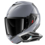 Casque Modulable Shark Oxo Dark Shadow S05 + Kit Bluetooth Sena for Shark Mesh Solo