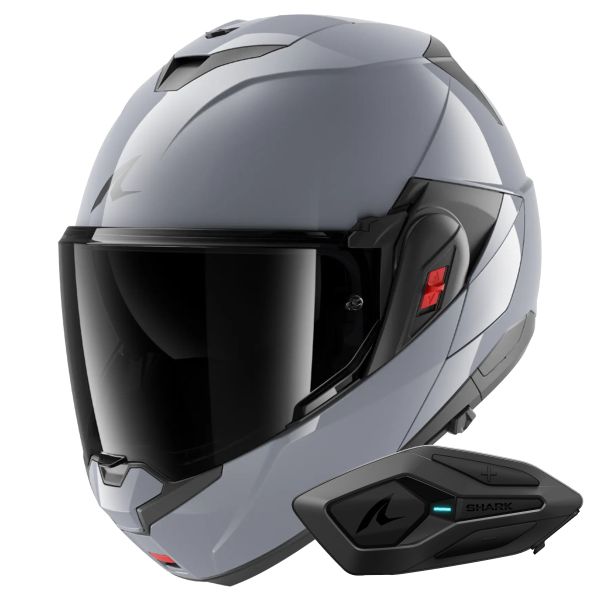 Casque Modulable Shark Oxo Dark Shadow S05 + Kit Bluetooth Sena for Shark Casque Modulable Shark Oxo Dark Shadow S05 + Kit Bluetooth Sena for Shark