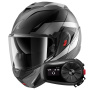 Casque Modulable Shark Oxo Mekarium Mat AUK + Kit Bluetooth 5S Solo