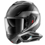 Casque Modulable Shark Oxo Mekarium Mat AUK + Kit Bluetooth Sena for Shark Mesh Solo