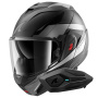 Casque Modulable Shark Oxo Mekarium Mat AUK + Kit Bluetooth Sena for Shark Solo
