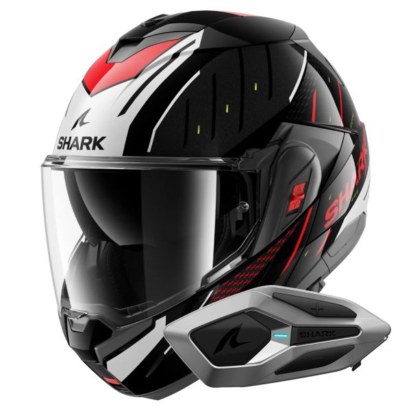 Casque Modulable Shark Oxo Rydger KSR + Kit Bluetooth Sena for Shark Mesh Solo