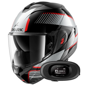 Casque Modulable Shark Oxo Sikter KUS + Kit bluetooth 5R Lite Solo