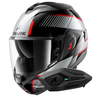 Casque Modulable Shark Oxo Sikter KUS + Kit Bluetooth Sena for Shark Mesh Solo