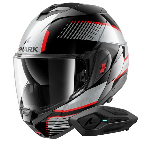 Casque Modulable Shark Oxo Sikter KUS + Kit Bluetooth Sena for Shark Casque Modulable Shark Oxo Sikter KUS + Kit Bluetooth Sena for Shark