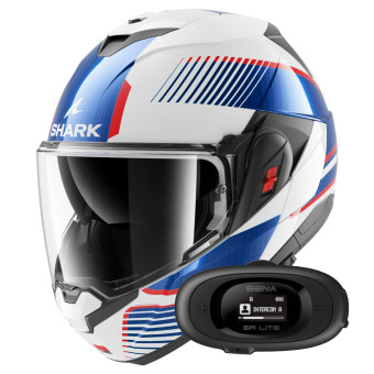 Casque Modulable Shark Oxo Sikter WUB + Kit bluetooth 5R Lite Solo